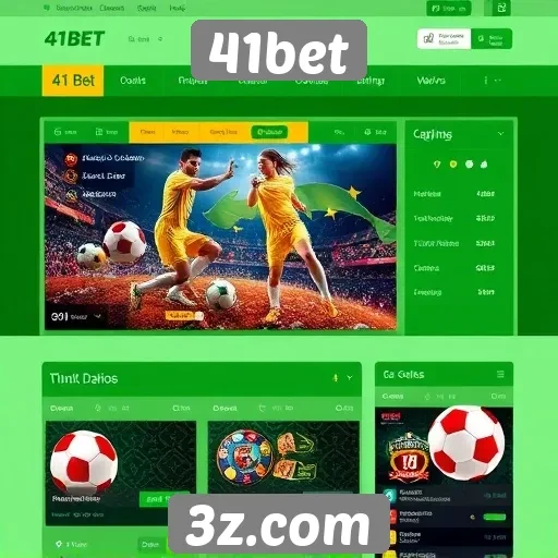 Interface do usuário do site 41bet